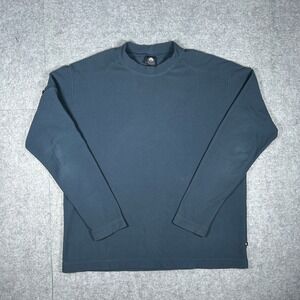 Nike ACG Fleece Shirt Mens XL Blue Therma-Fit Mock Neck Pullover Hiking Gorpcore